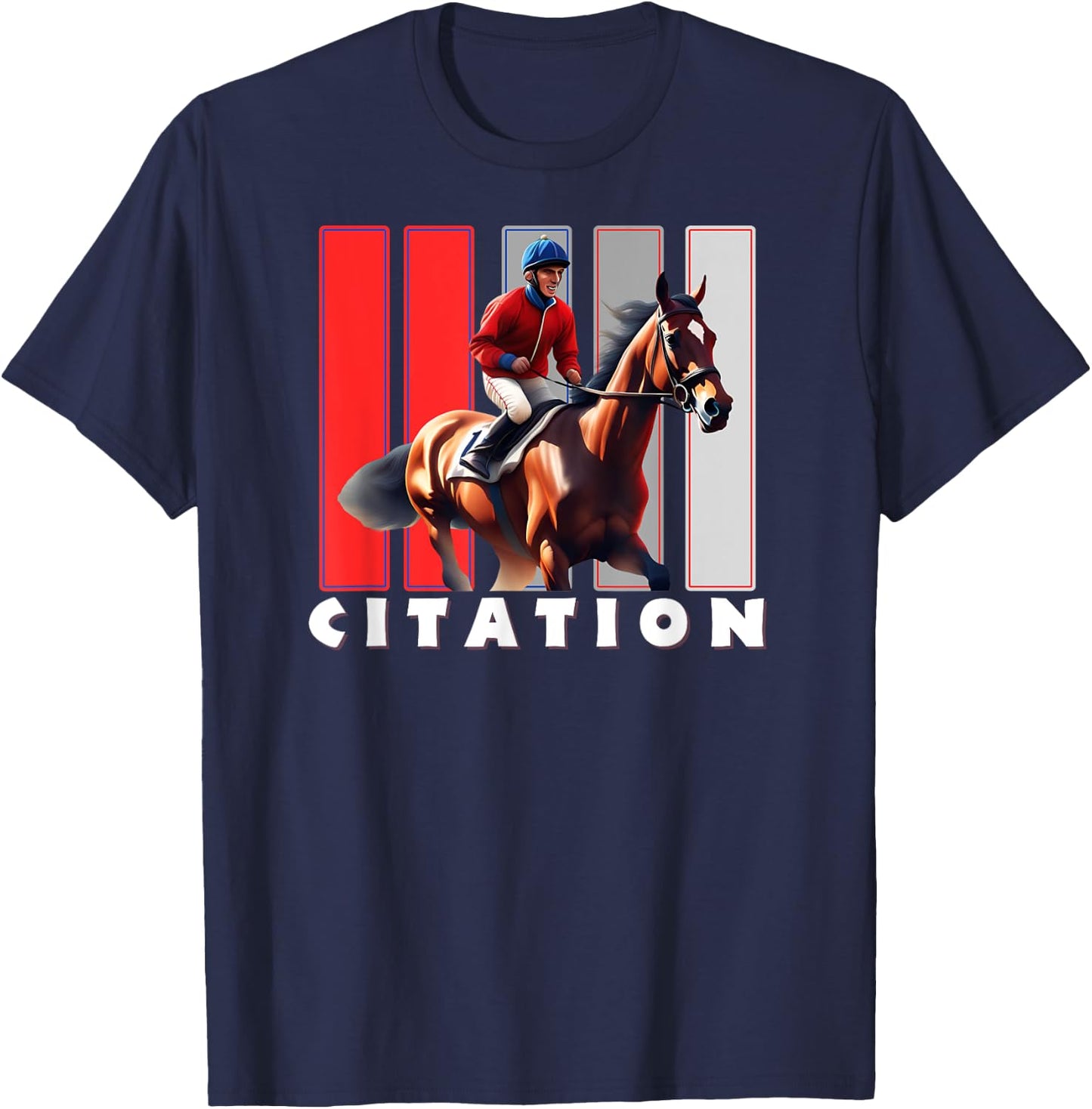 Citation Horse, Thoroughbred, Del Mar, Santa Anita Shirt T-Shirt - T-Shirt | Navy