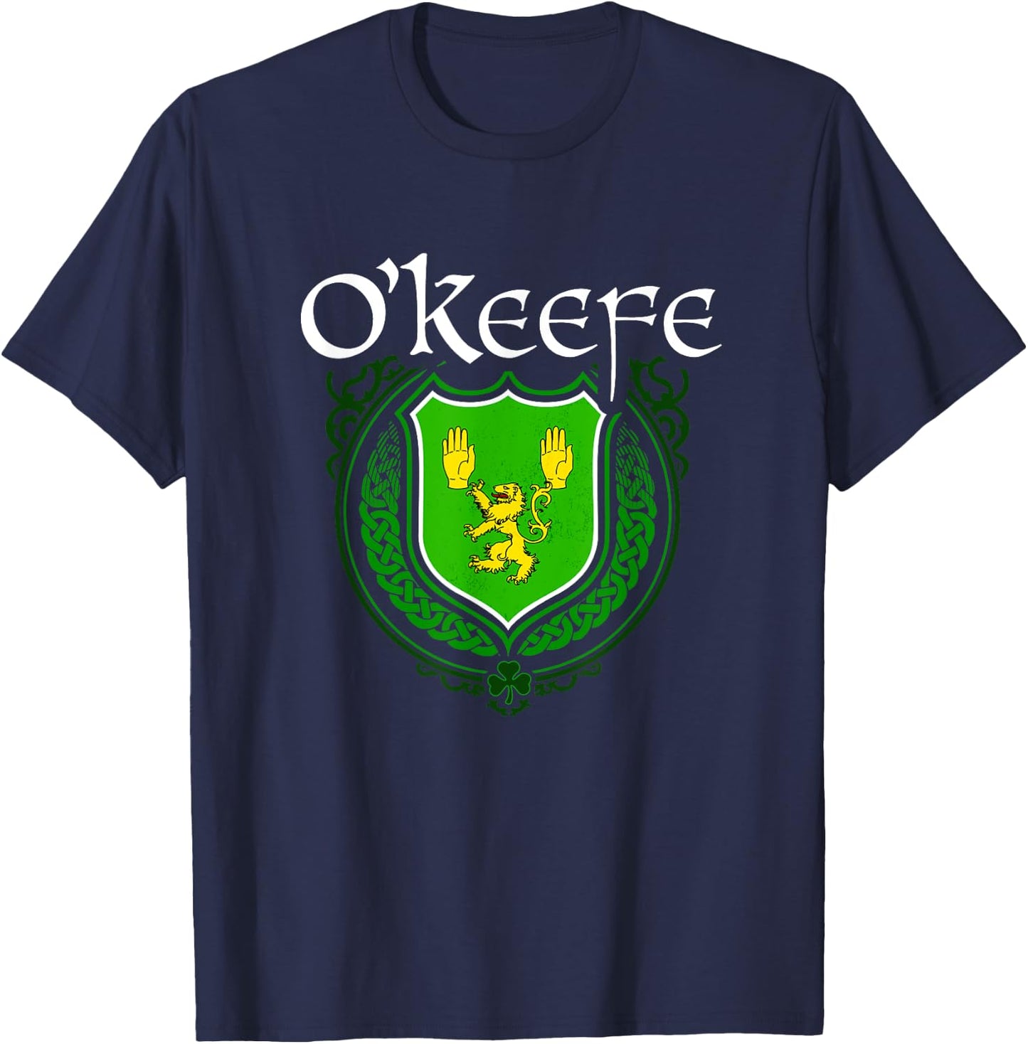 O'Keefe Surname Irish Clan Tartan Badge Ireland T-Shirt - T-Shirt | Navy