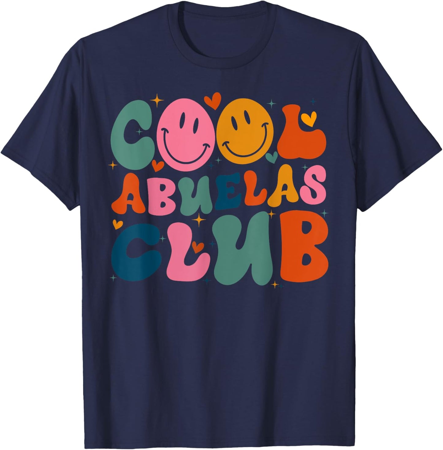 Cool Abuelas Club Groovy Retro Mother's Day New Grandma T-Shirt - T-Shirt | Navy