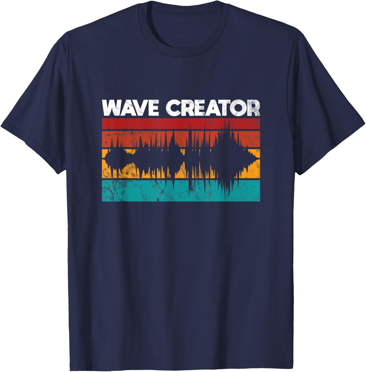Sound designer wave creator funny audio engineer T-Shirt - T-Shirt | Navy