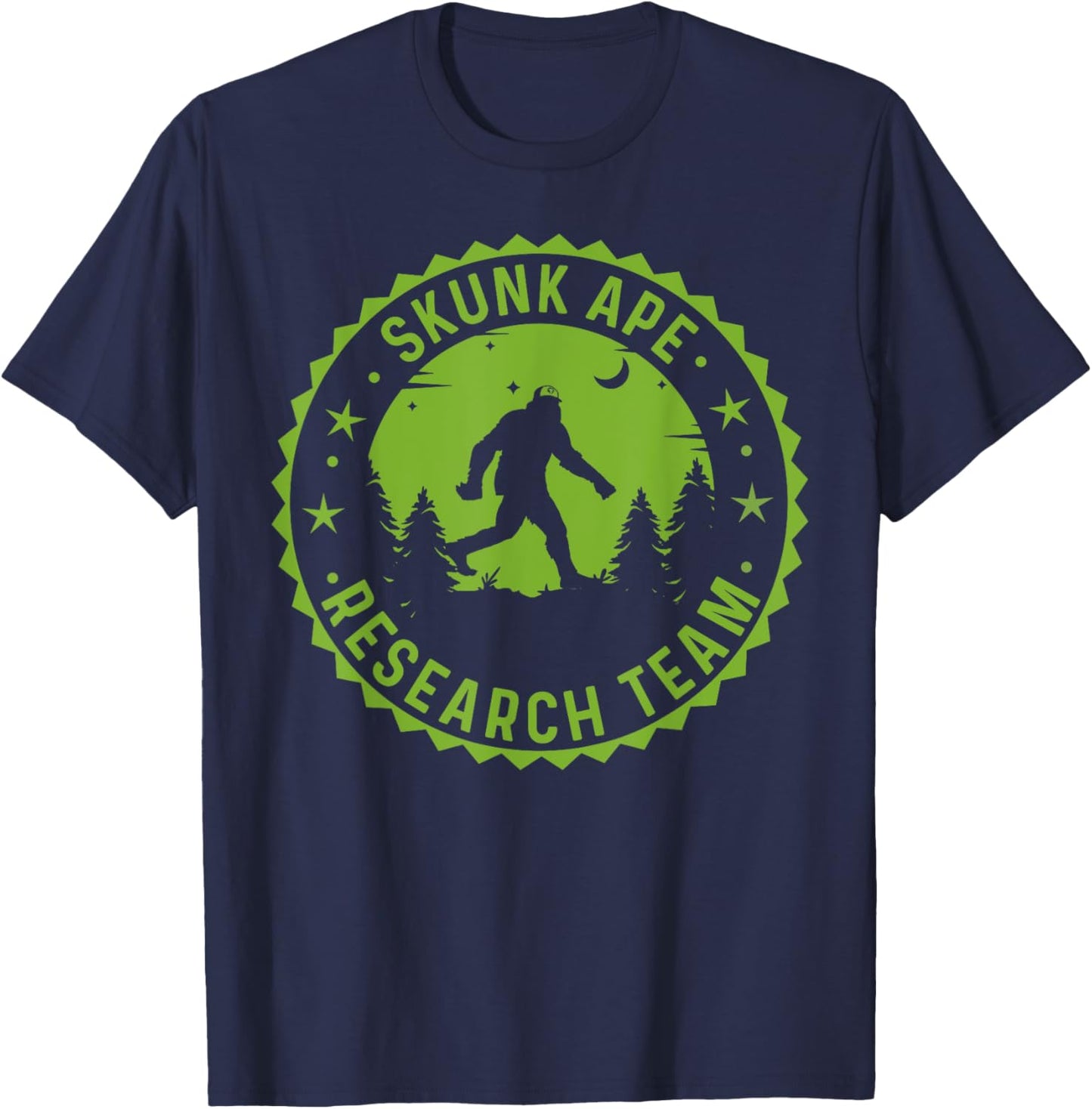 Skunk Ape Shirt Bigfoot Shirt Funny Bigfoot shirts Bigfoot T-Shirt - T-Shirt | Navy