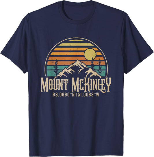 Climbing Mt. Mckinley Alaska Hiking Climbi Mountain Mckinley T-Shirt - T-Shirt | Navy