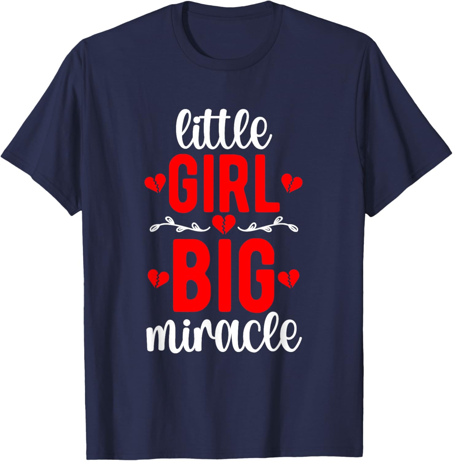 Little Girl CHD Warrior Congenital Heart Disease T-Shirt - T-Shirt | Navy