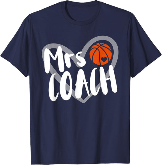 Basketball Woman Coach Wife T-Shirt - T-Shirt | Navy