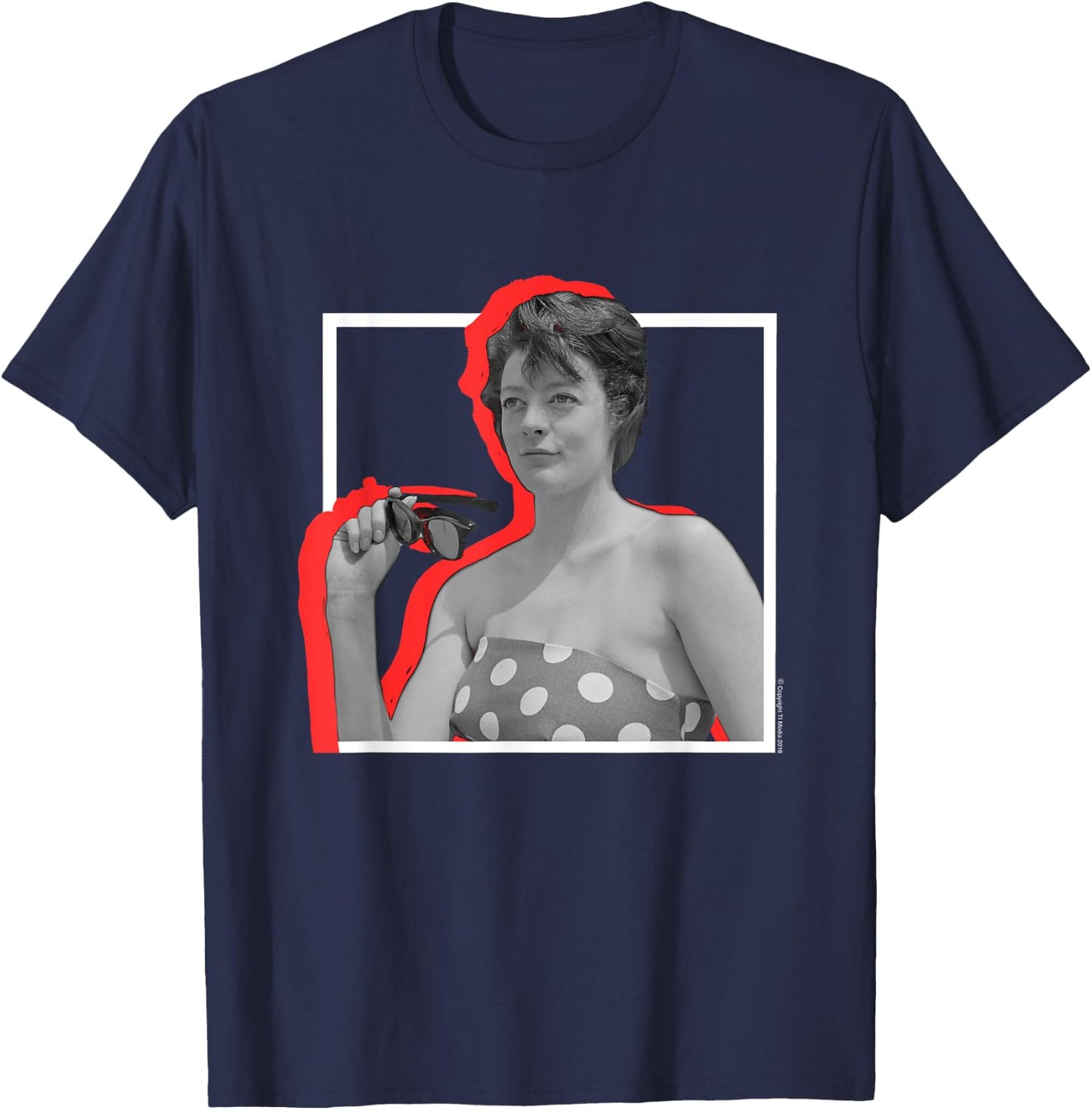 TV Times Maggie Smith Retro Frame T-Shirt - T-Shirt | Navy