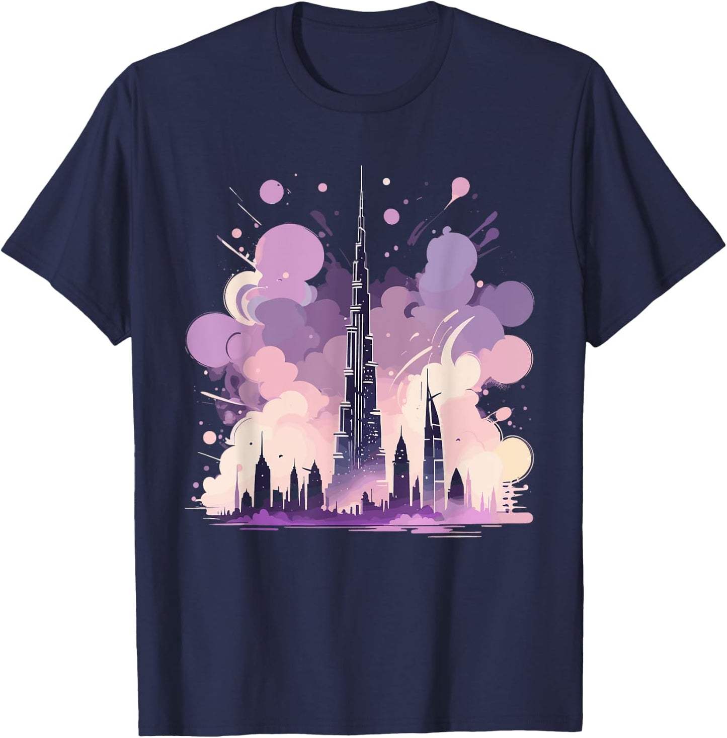 Burj Khalifa Dubai Matching Family Vacation Unique Magic Art T-Shirt - T-Shirt | Navy