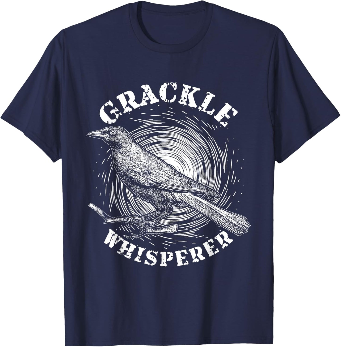 Blackbird Grackle Whisperer Design for Birdwatcher T-Shirt - T-Shirt | Navy