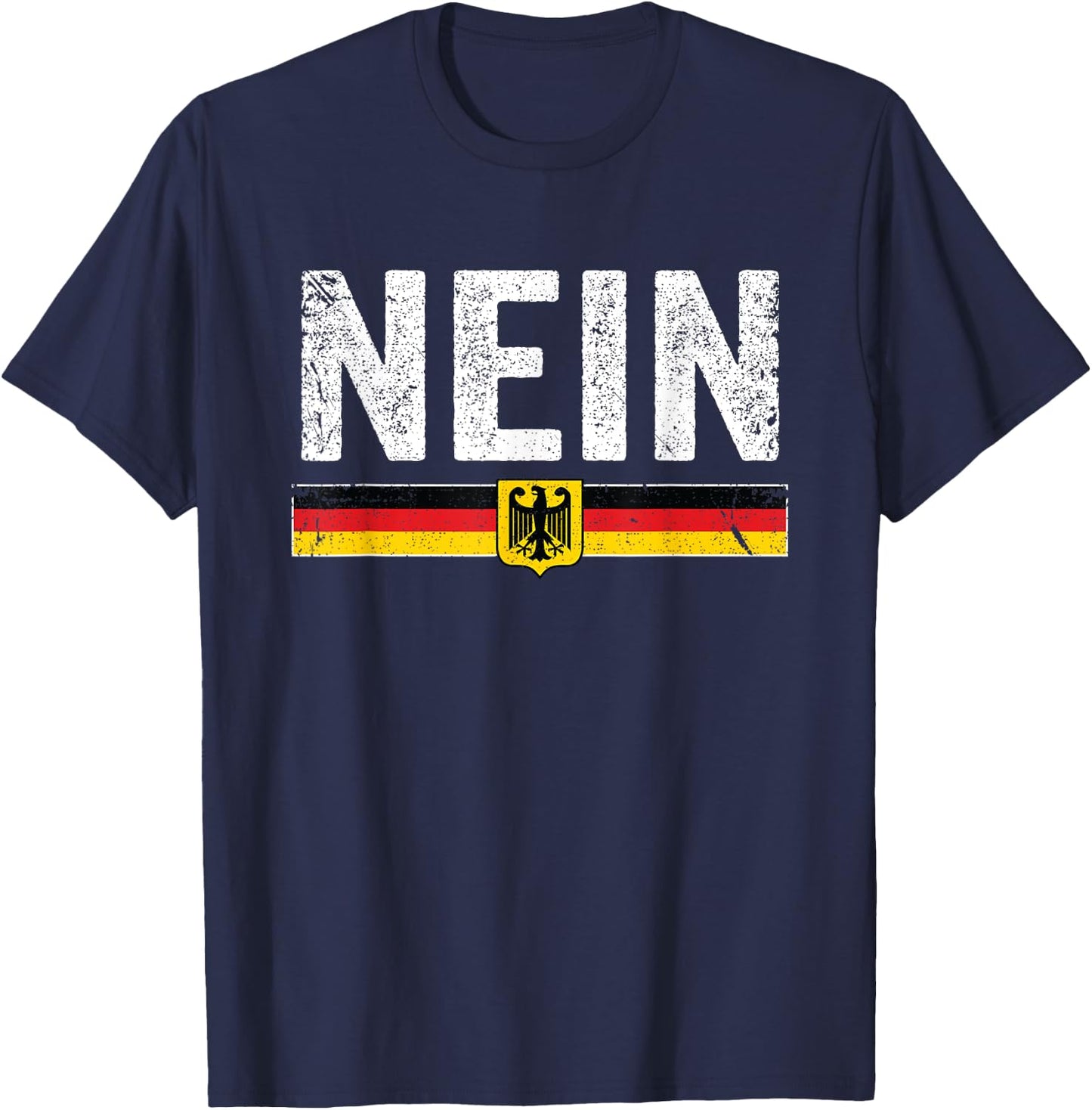 Oktoberfest Nein Shirt Vintage Germany Flag T-Shirt - T-Shirt | Navy