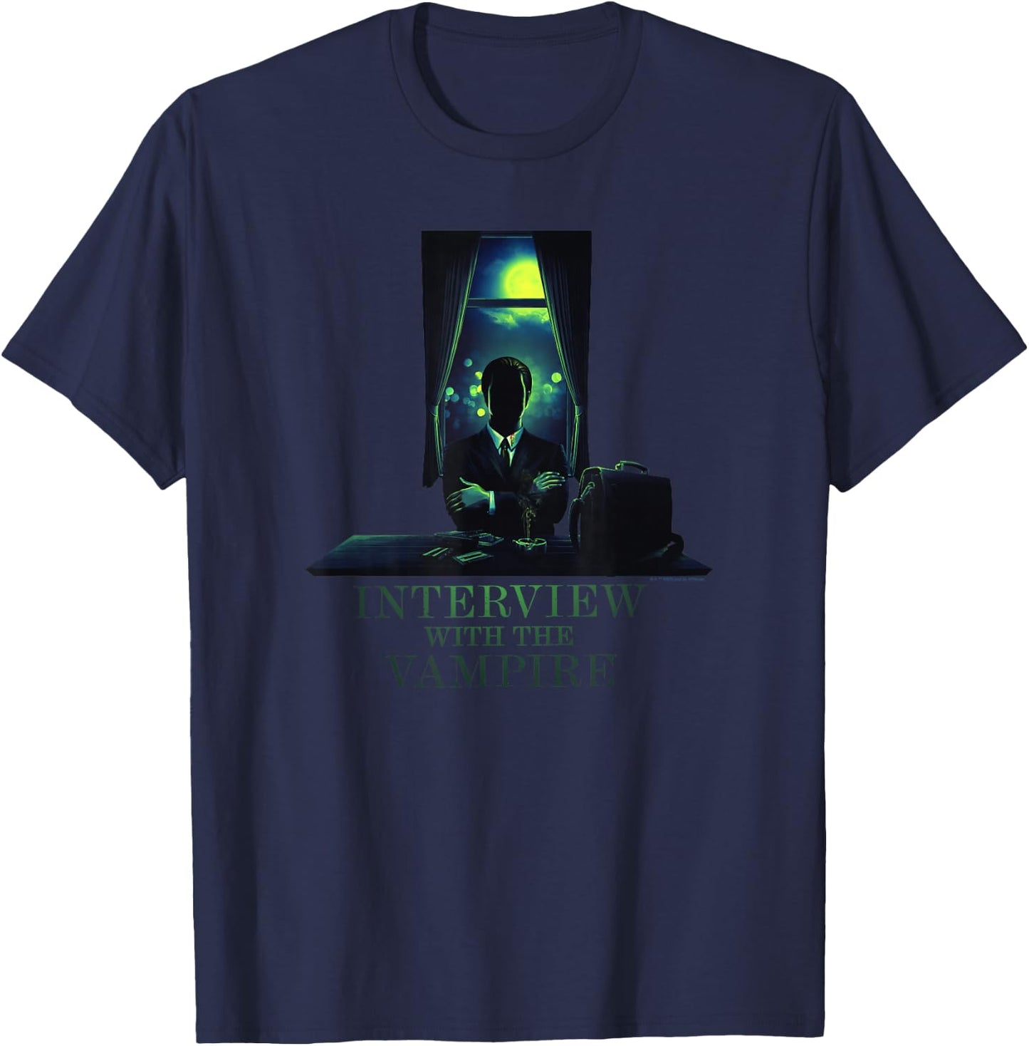 WB100 Interview with The Vampire Louis Midnight Silhouette T-Shirt - T-Shirt | Navy