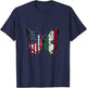 Mexican Roots USA and Mexico Mix Butterfly Mexican Heritage T-Shirt - T-Shirt | Navy