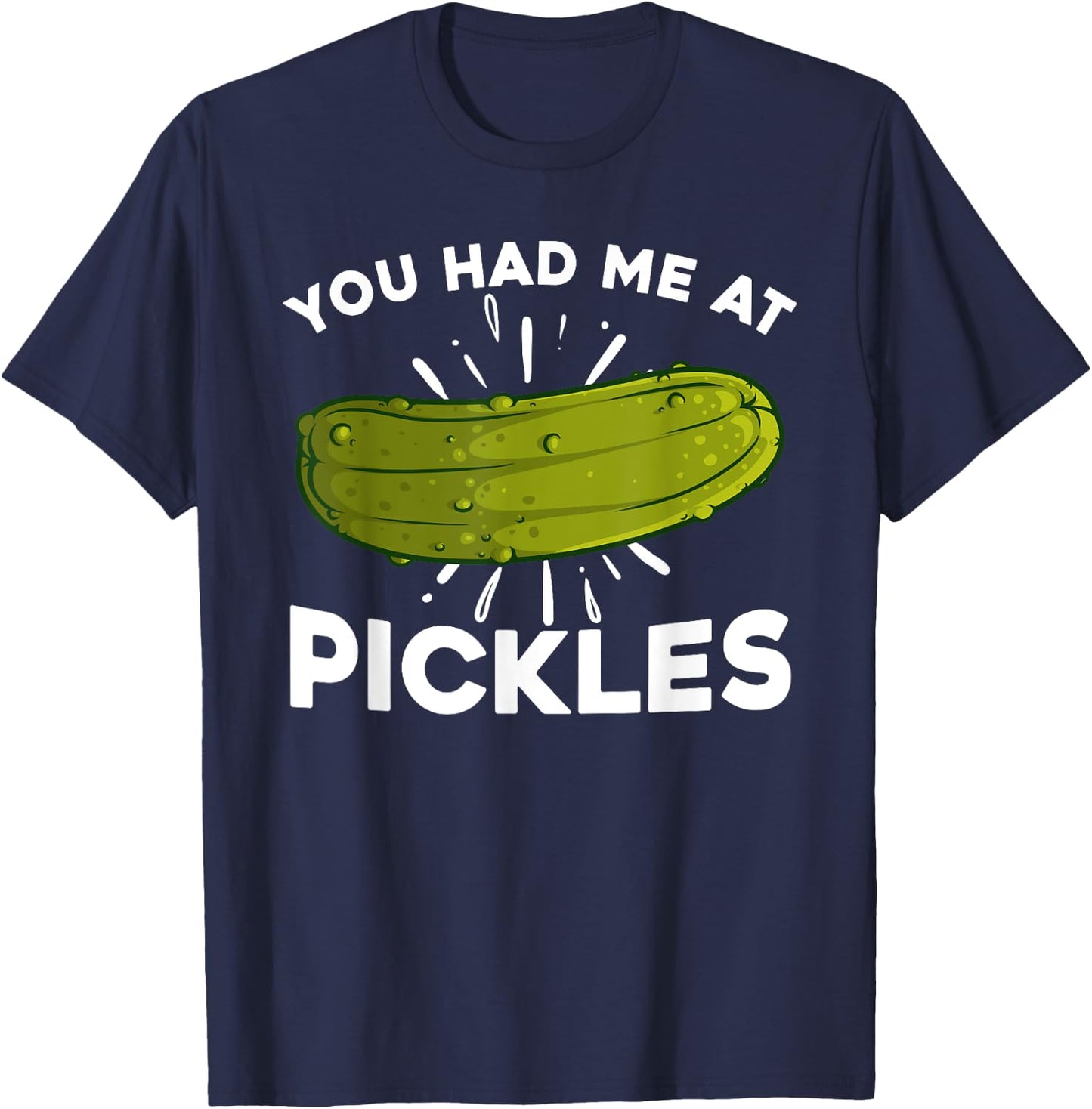 Cool Pickle Art Women Kids Pickled Cucumber Lovers T-Shirt - T-Shirt | Navy