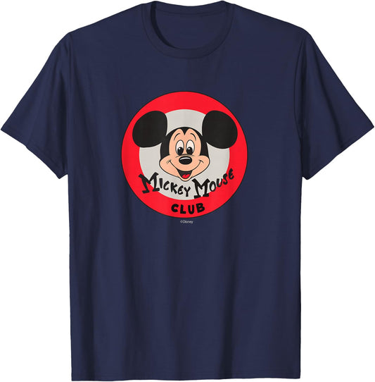 Disney 100 Mickey Mouse Club Logo Color Vintage D100 Small T-Shirt - T-Shirt | Navy