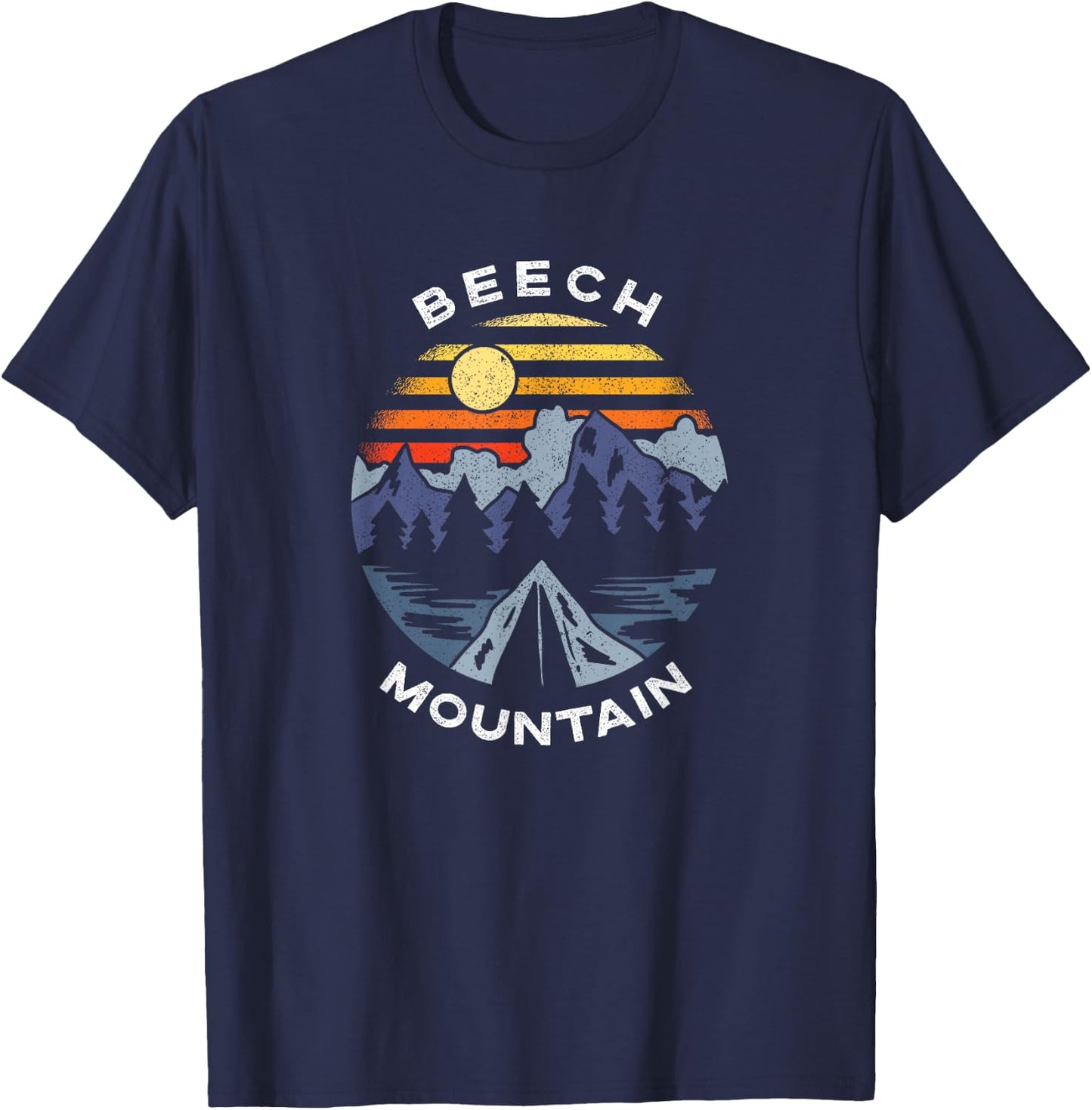 Beech Mountain North Carolina Mountains Vacation Souvenir T-Shirt - T-Shirt | Navy