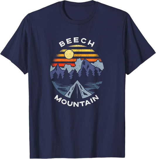 Beech Mountain North Carolina Mountains Vacation Souvenir T-Shirt - T-Shirt | Navy