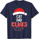 Cat Dad Santa Claus Christmas Matching Costume Women T-Shirt - T-Shirt | Navy