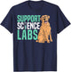 Support Science Lab Future Scientist Labrador Dog T-Shirt - T-Shirt | Navy