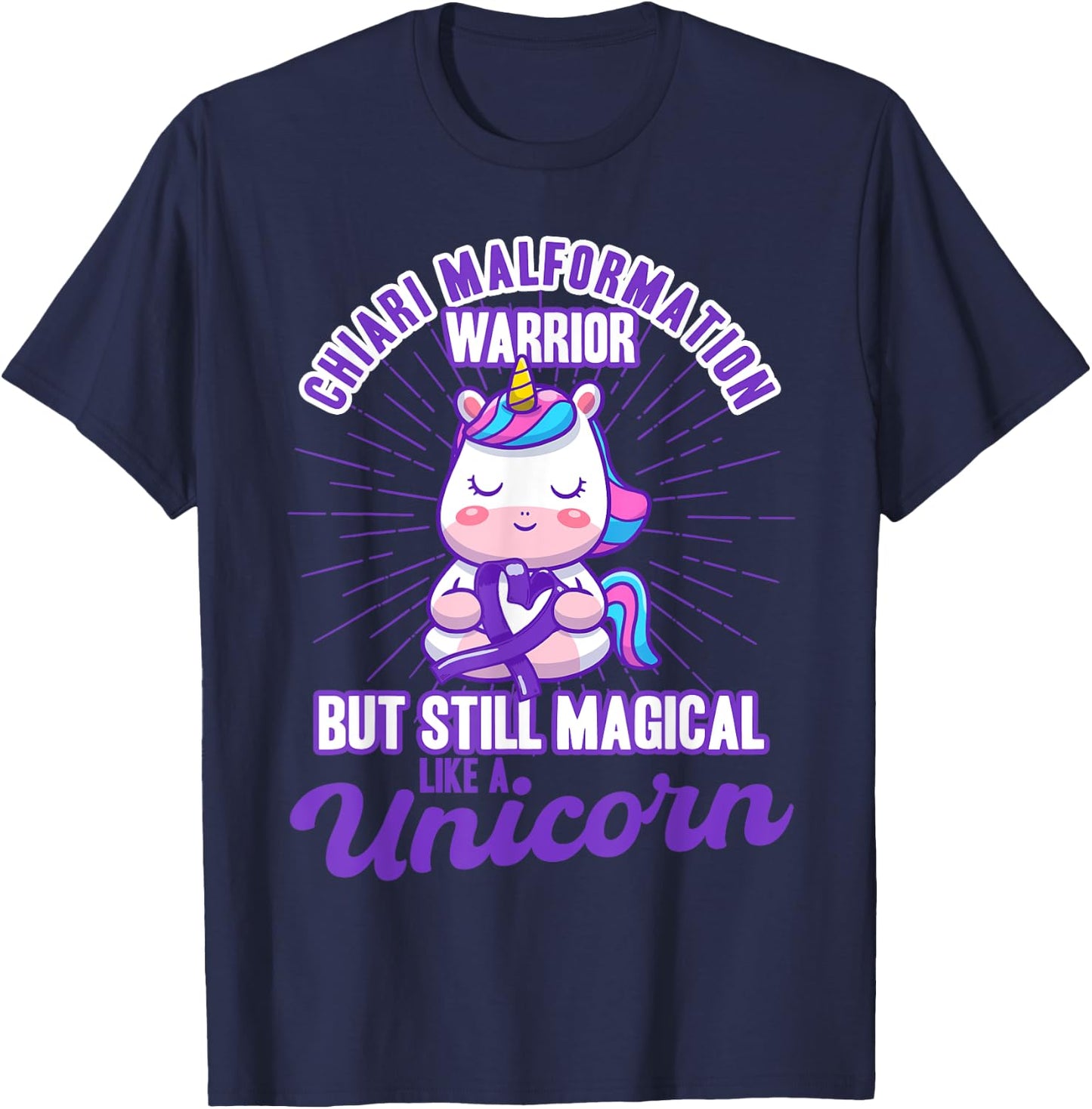Magical Like A Unicorn Chiari Malformation Awareness T-Shirt - T-Shirt | Navy