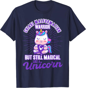 Magical Like A Unicorn Chiari Malformation Awareness T-Shirt - T-Shirt | Navy