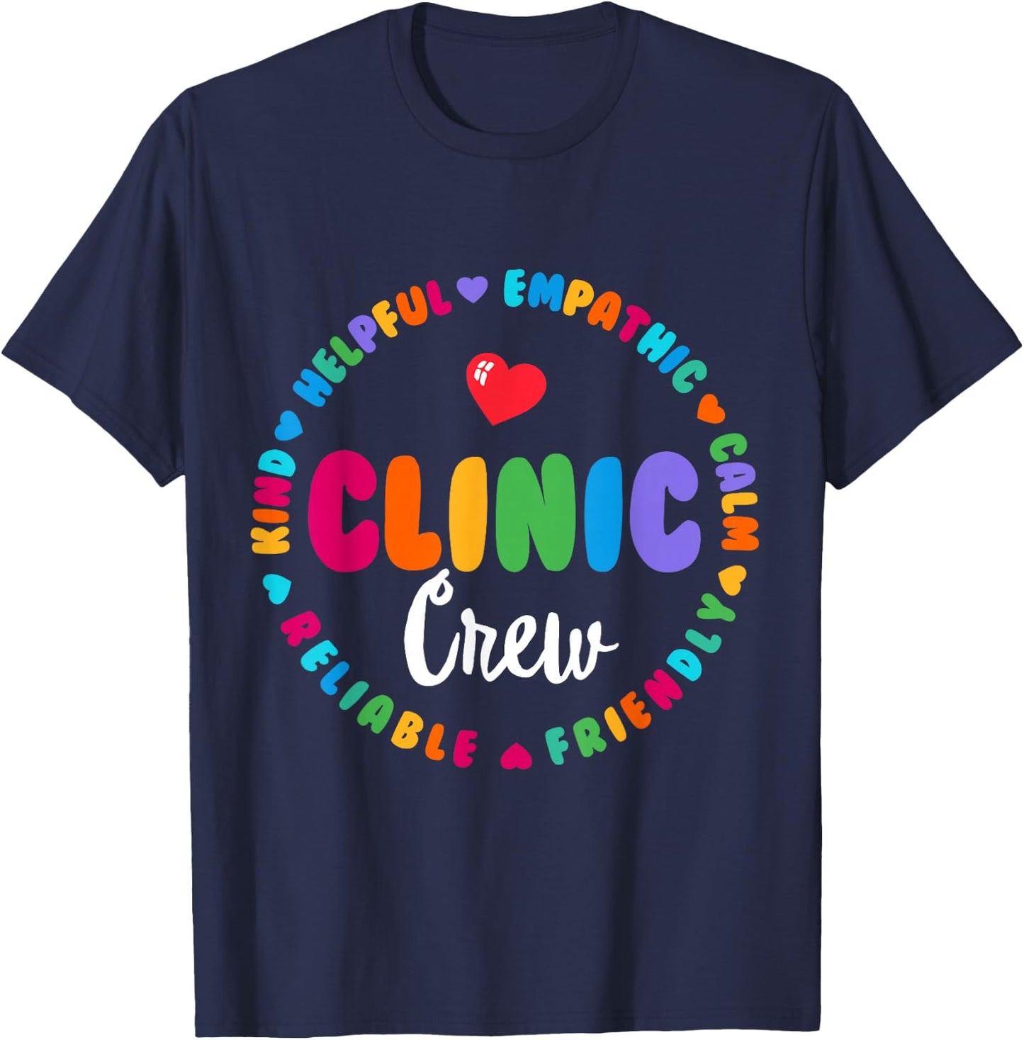 Clinic Crew For School Nurse Appreciation Week Back School T-Shirt - T-Shirt | Navy