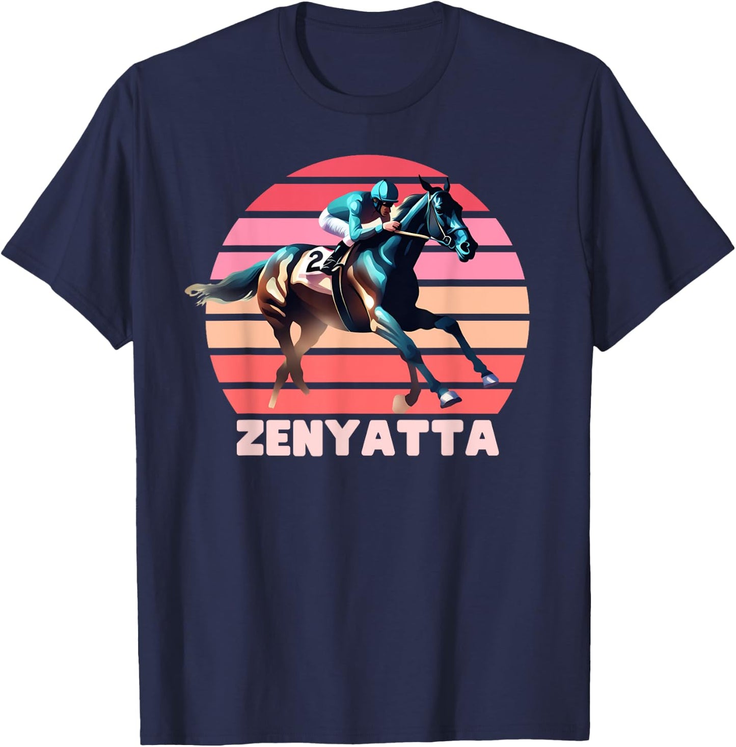 Zenyatta Horse, Horse Racing, Del Mar, Santa Anita Shirt T-Shirt - T-Shirt | Navy