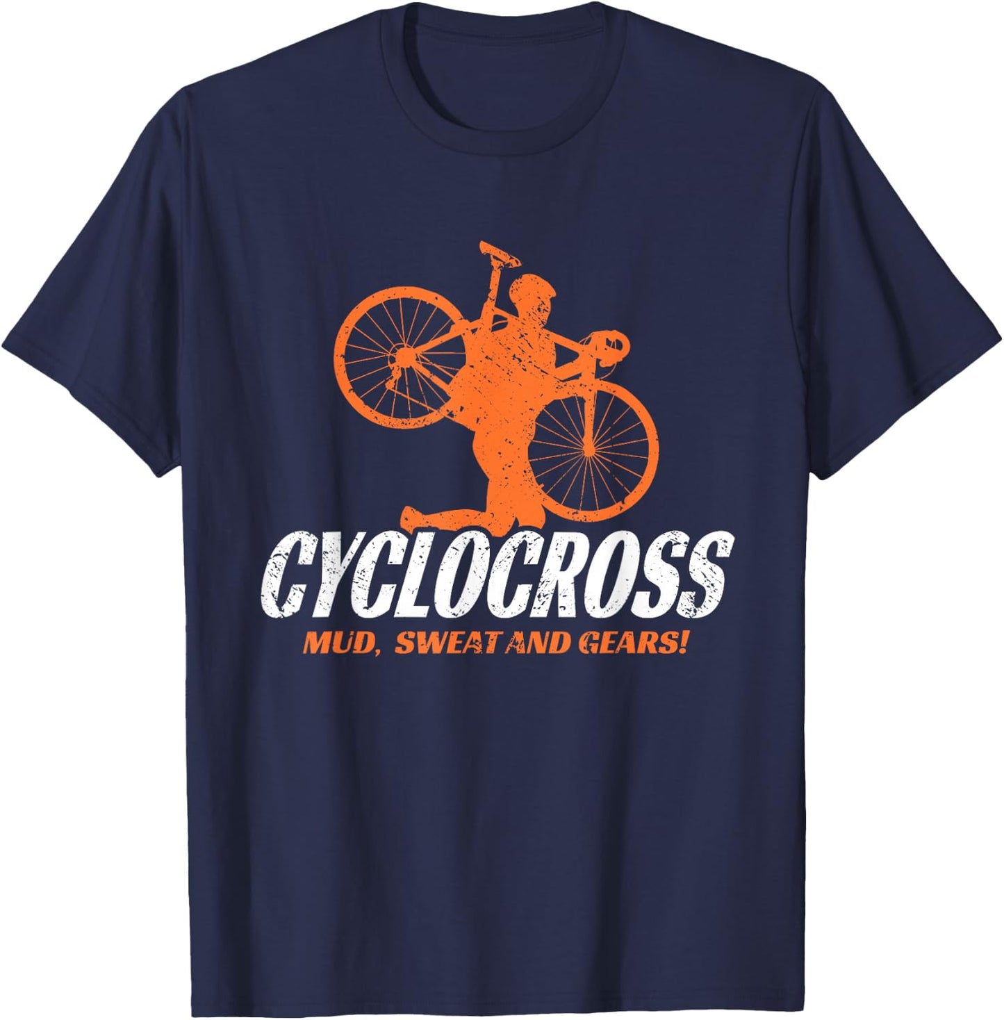 Cyclocross Saying With Cyclocross Bike T-Shirt - T-Shirt | Navy