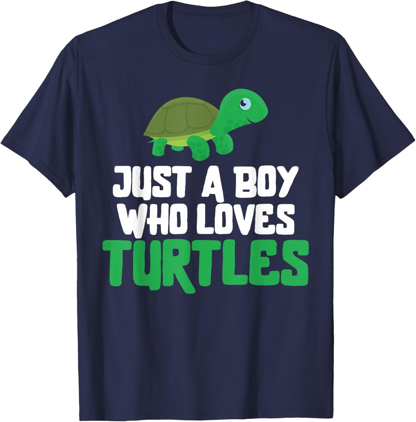 Sea Turtle Tortoise Just A Boy Who Loves Turtles T-Shirt - T-Shirt | Navy