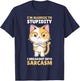 Im Allergic To Stupidity I Breakout Into Sarcasm T-Shirt - T-Shirt | Navy