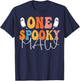 One Spooky MAW Groovy Funny Women Ghost Boo Halloween T-Shirt - T-Shirt | Navy