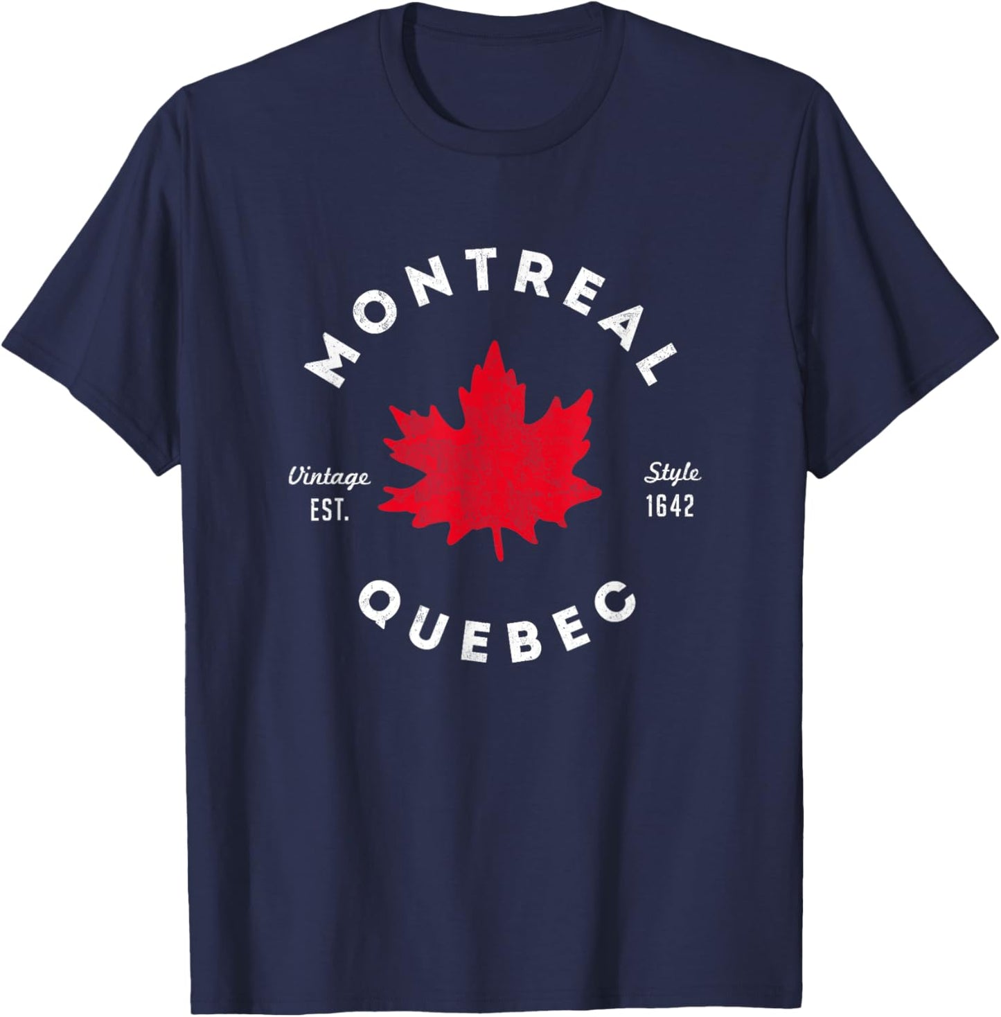 Montreal Canada Quebec Classic Vintage Retro T-Shirt - T-Shirt | Navy
