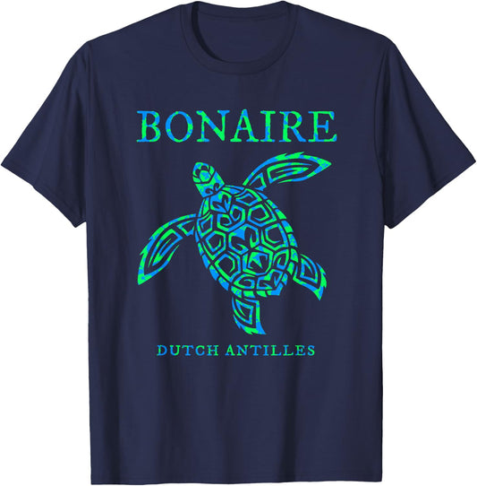 Bonaire Sea Turtle Boys Girls Toddler T-Shirt - T-Shirt | Navy