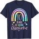 10 Years Of Being Awesome Rainbow Tie Dye 10th Birthday Girl T-Shirt - T-Shirt | Navy