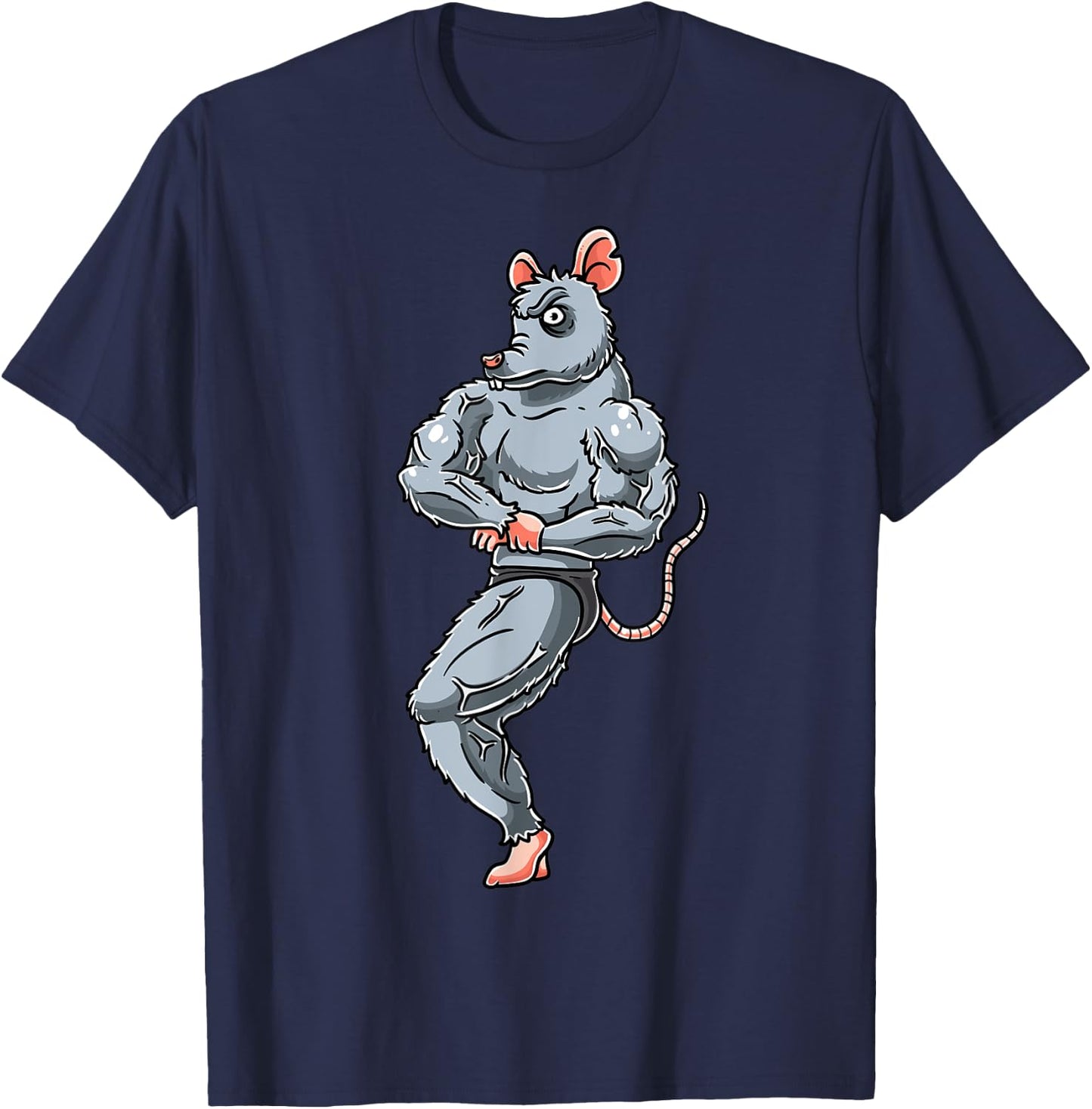 Rat Bodybuilding Fitness Gym Motivation Bodybuilder T-Shirt - T-Shirt | Navy