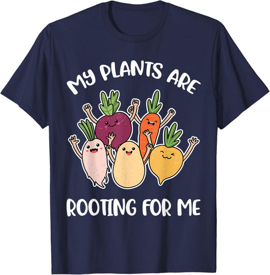 My Plants Are Rooting For Me T-Shirt - T-Shirt | Navy