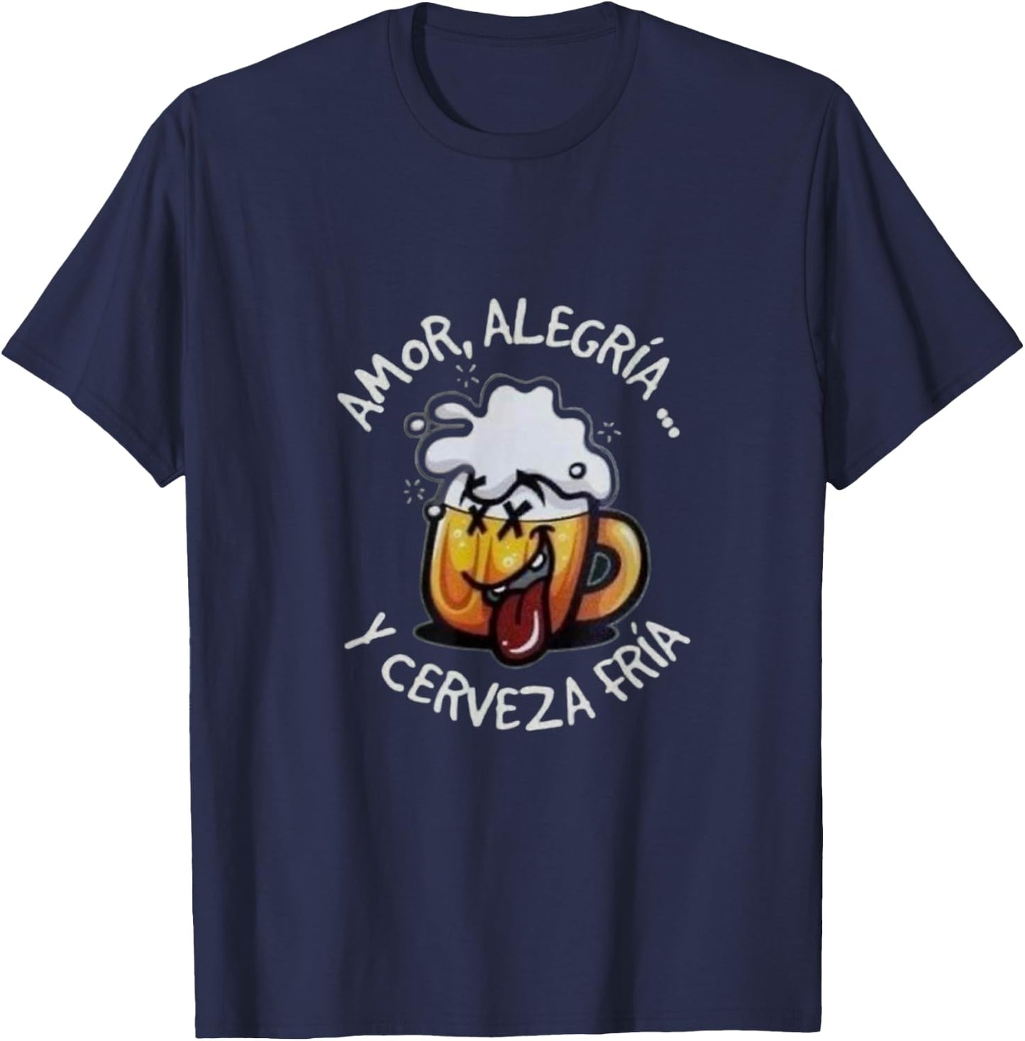 Love, Joy and Cold Beer, Summer 2023 T-Shirt - T-Shirt | Navy