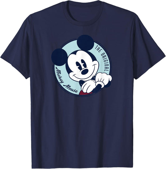 Disney The Original Mickey Mouse Retro Vintage Small T-Shirt - T-Shirt | Navy