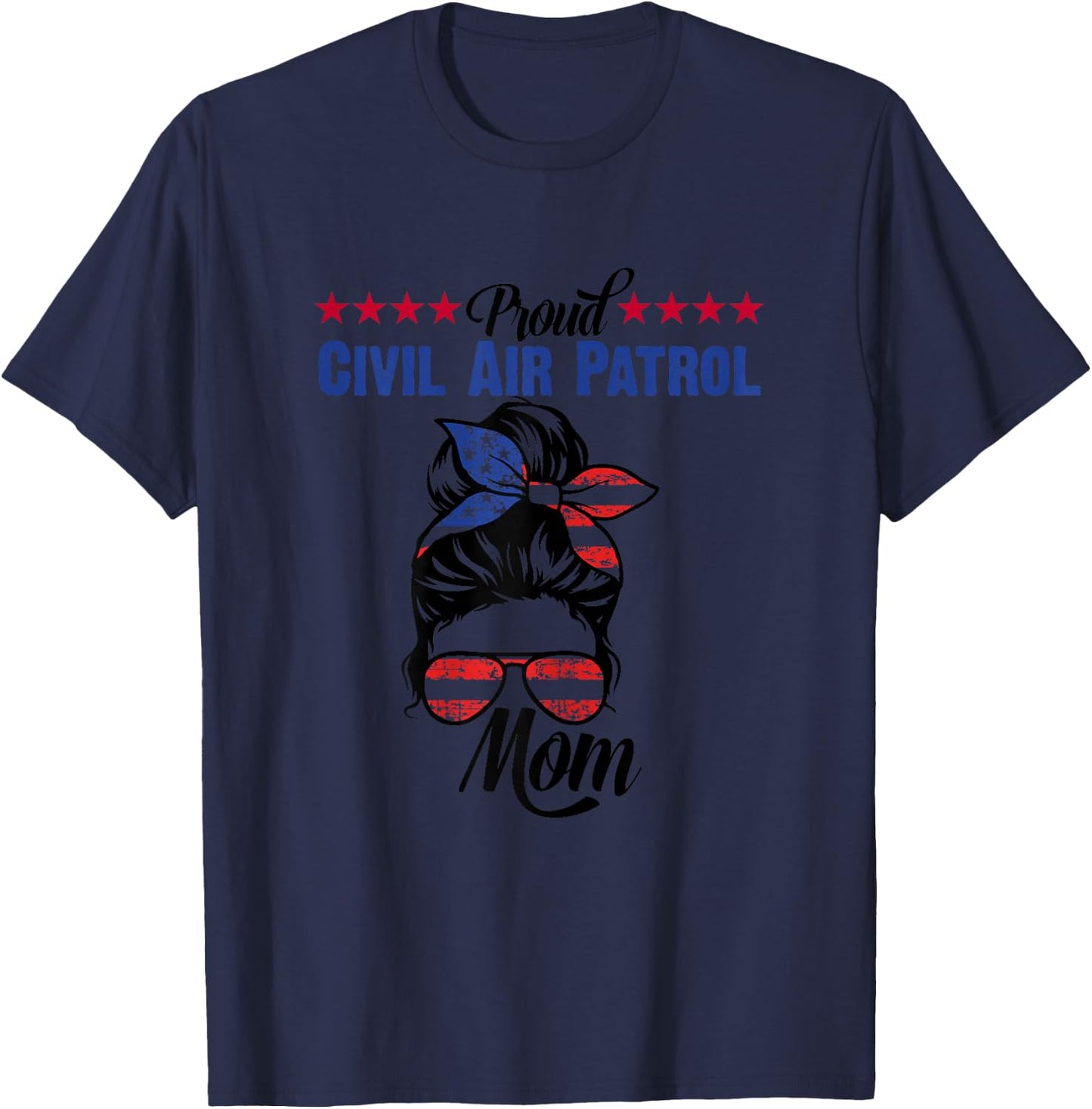Proud Civil Air Patrol Moms Apparel for Cadets Mother T-Shirt - T-Shirt | Navy