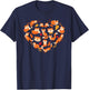 Cool Fox Women Kids Heart Shaped Arctic Foxes Animal T-Shirt - T-Shirt | Navy