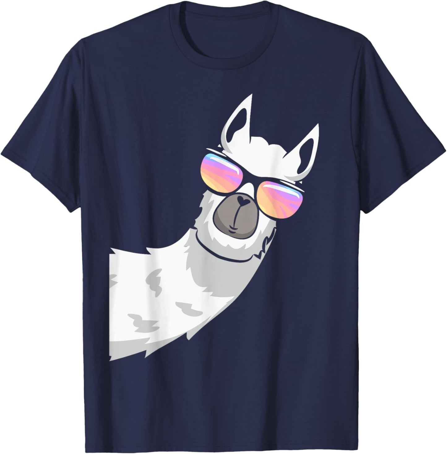 Llama With Sunglasses Kids Boys Toddler Novelty T-Shirt - T-Shirt | Navy