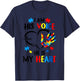 I Am His Voice He Is My Heart Autism Awareness Mom Son T-Shirt - T-Shirt | Navy