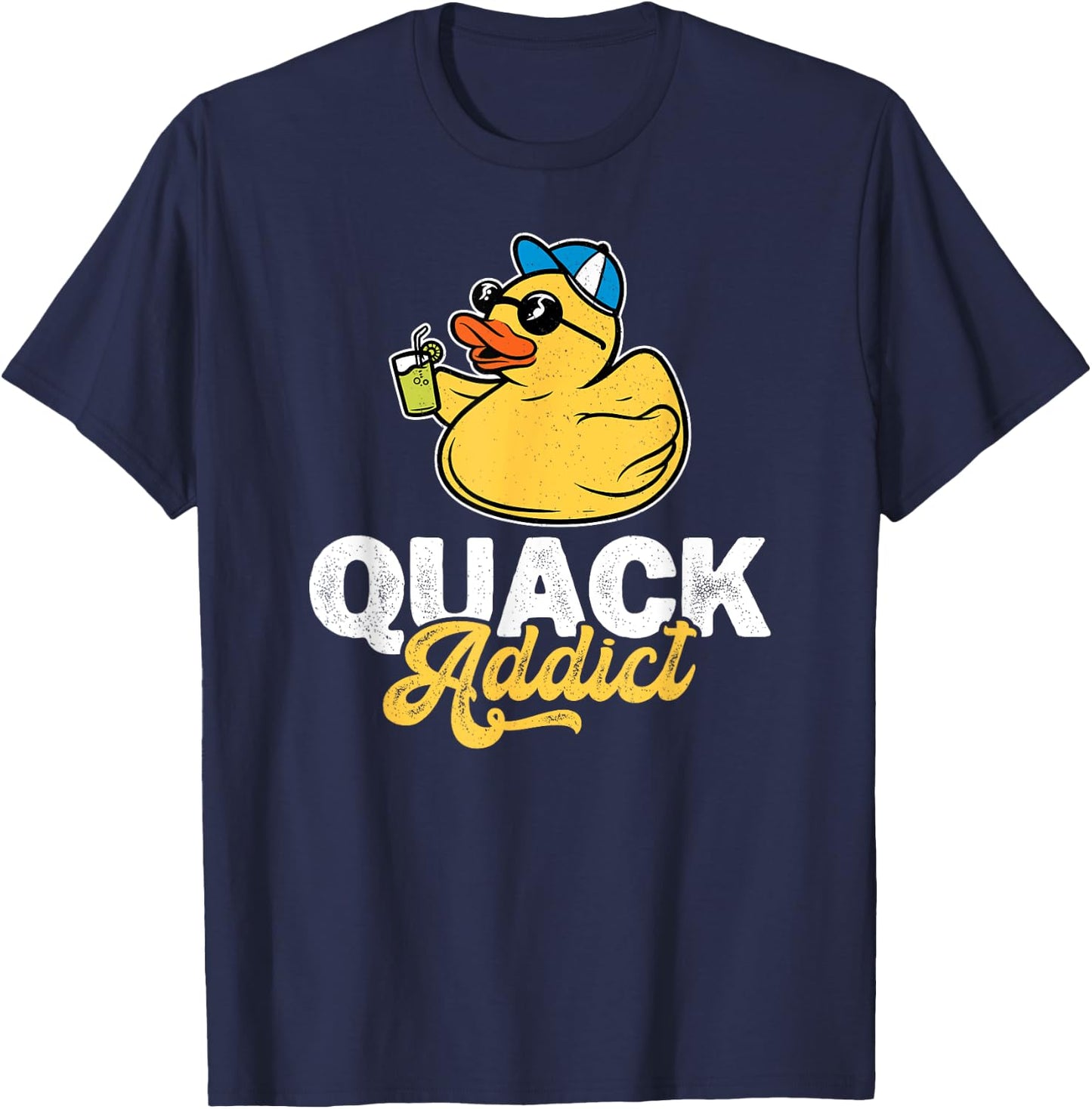 Quack Addict Funny Duck Lover Duck Owner T-Shirt - T-Shirt | Navy