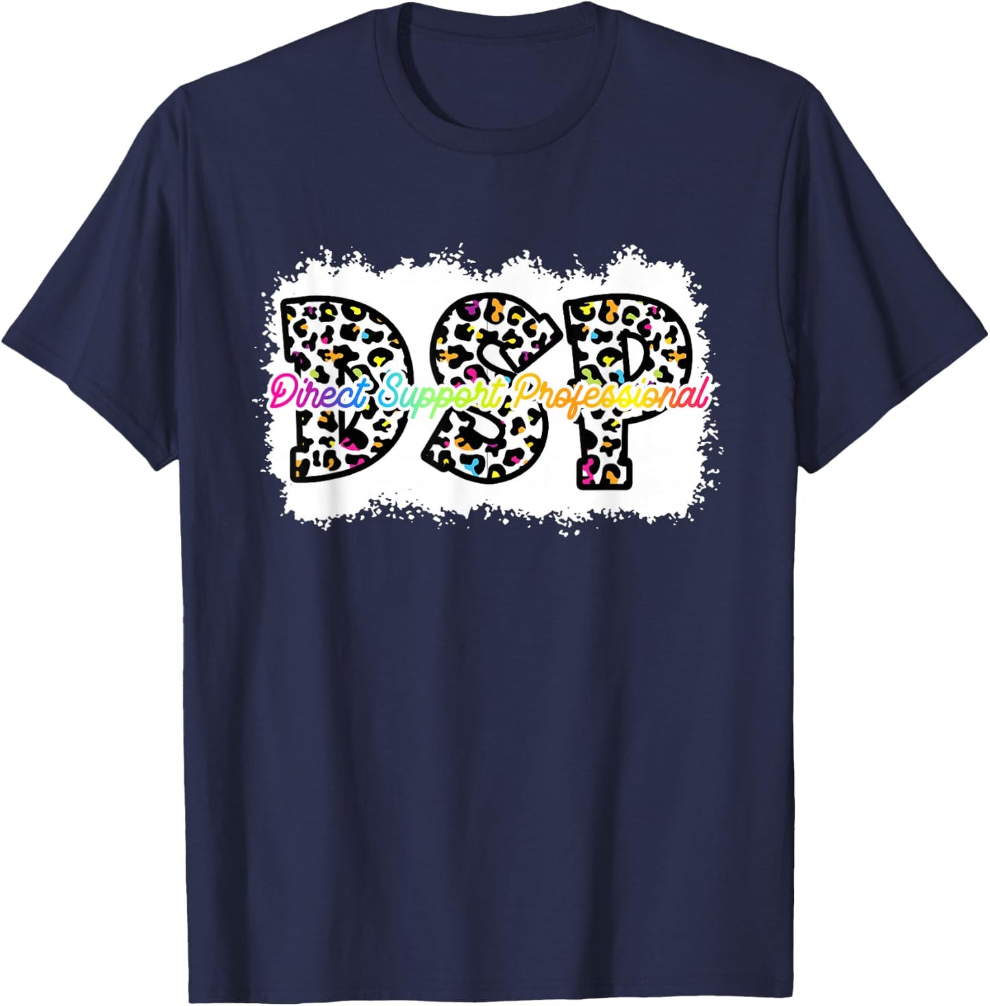DSP Life RN CNA Nurse Boho Leopard DSP Funny Shirt T-Shirt - T-Shirt | Navy