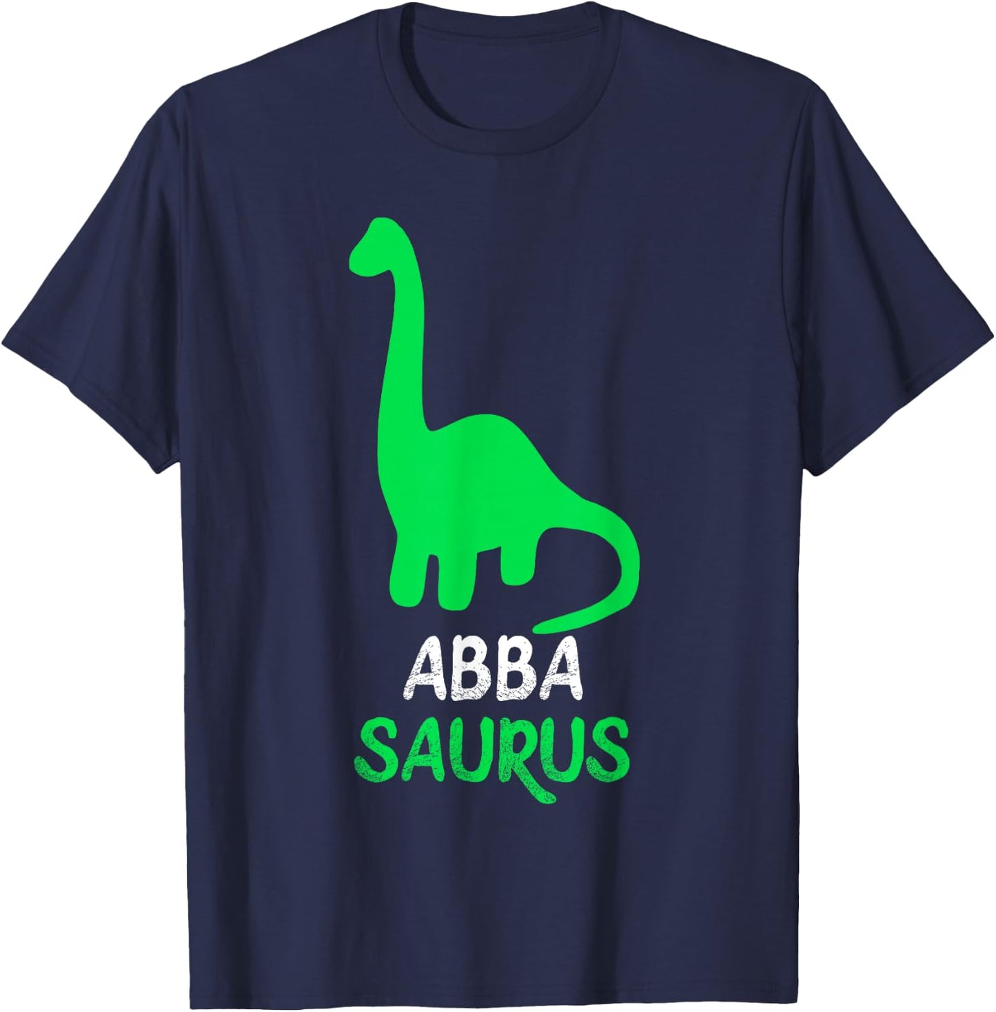 Abba-Saurus Funny Dino Dinosaur AbbaSaurus T-Shirt - T-Shirt | Navy