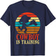 Kids Cowboy in Training Cute Future Rodeo Boy Wooden Horse T-Shirt - T-Shirt | Navy