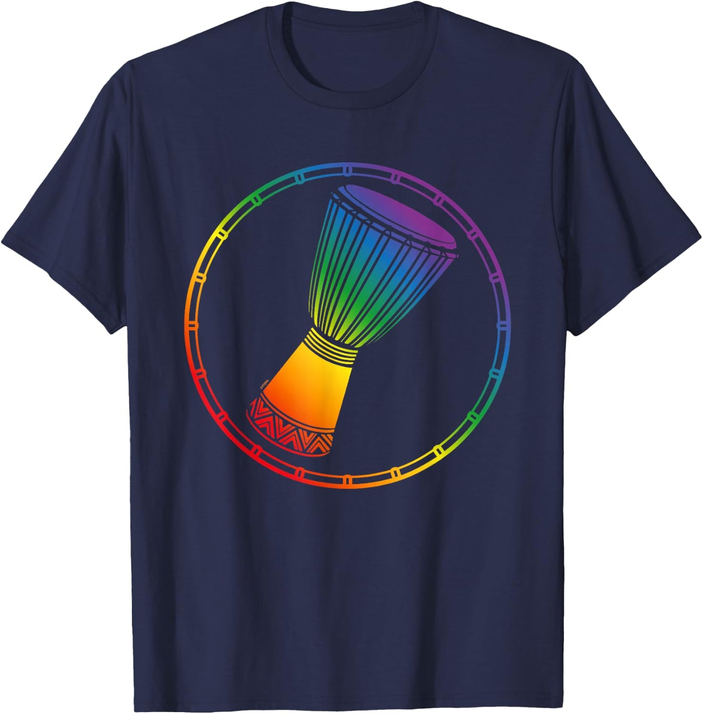 Cool Djembe Drums or African Drums Image for Djembe Drummer T-Shirt - T-Shirt | Navy