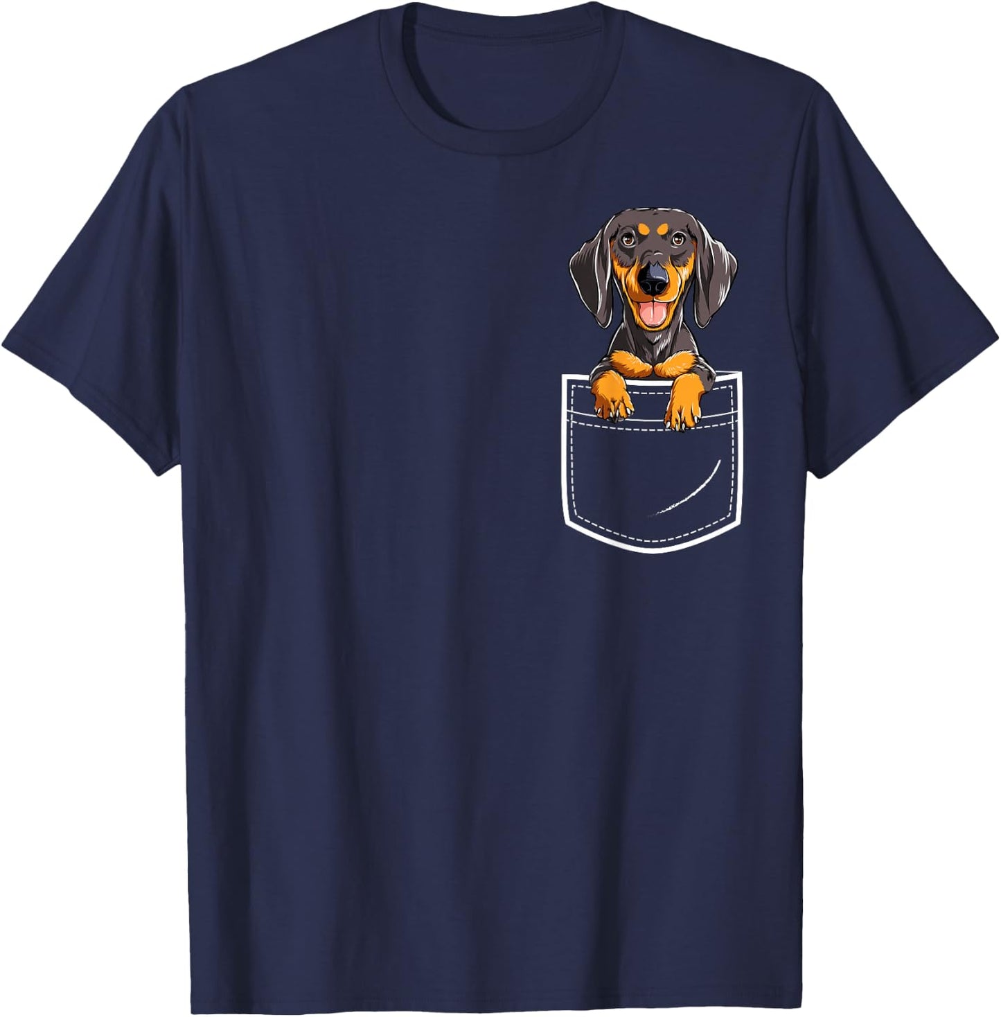 Dachshund in Your Front Pocket T Shirt Dog Puppy Gifts Women T-Shirt - T-Shirt | Navy