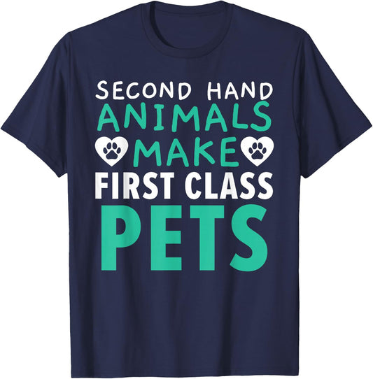 Animal Foster Animal Shelter Pet Adoption Animal Rescue T-Shirt - T-Shirt | Navy
