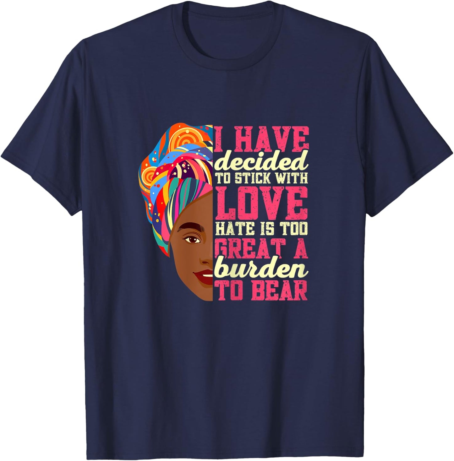Black History Month Martin Luther King Day T-Shirt - T-Shirt | Navy