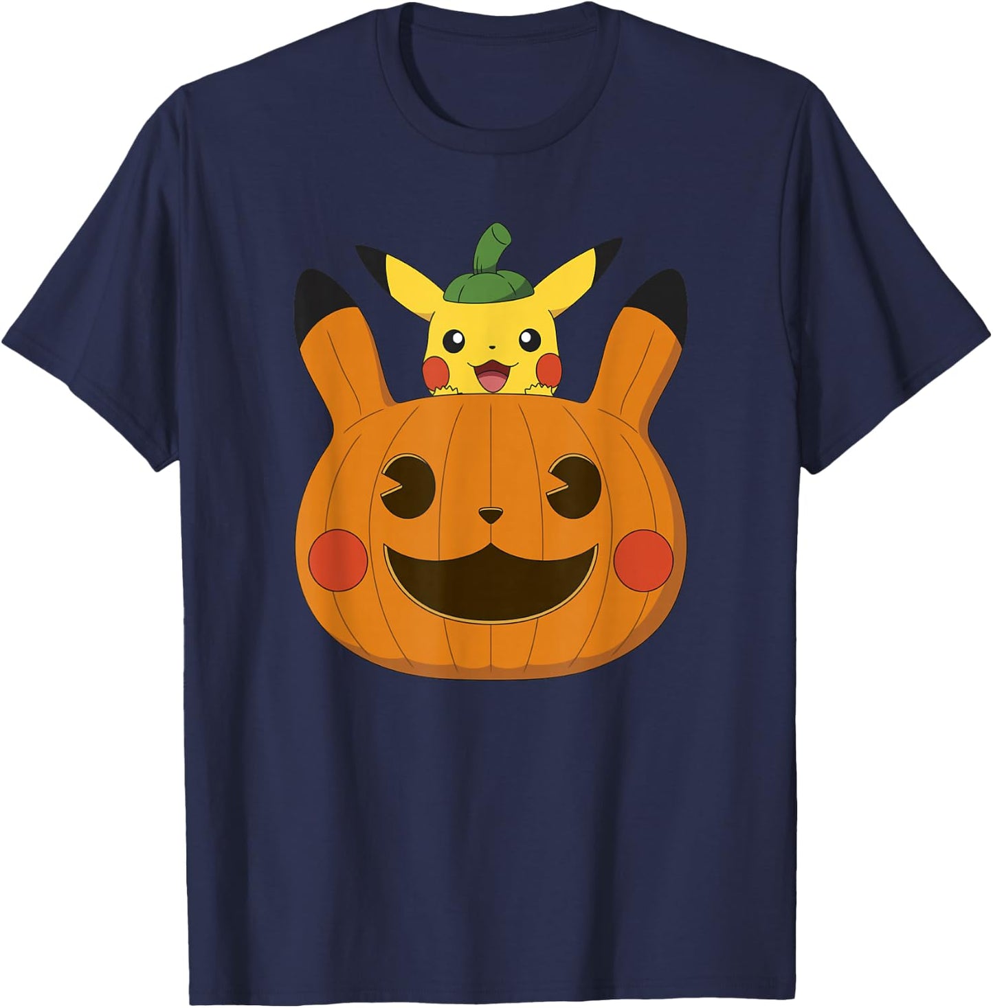 Pokémon Halloween Pikachu Cute Pumpkin Surprise T-Shirt - T-Shirt | Navy