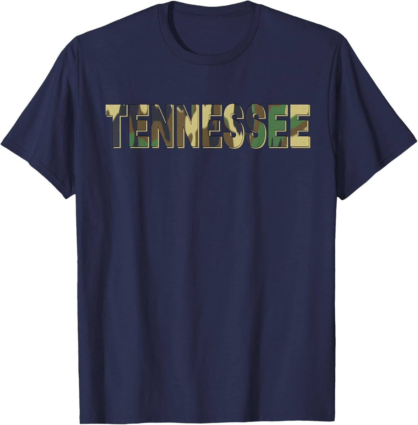 Tennessee Camouflage Men Women & Kids Camo Tennessee T-Shirt - T-Shirt | Navy