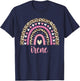 Irene Rainbow Leopard Personalized Irene Birthday T-Shirt - T-Shirt | Navy